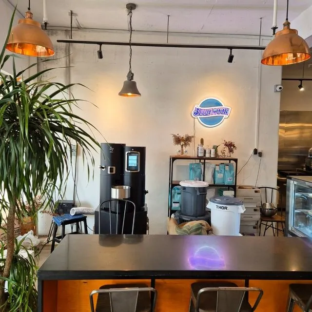 The in-house coffee roaster at work